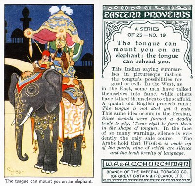 The Tongue Can Mount You on an Elephant: The Tongue Can Behead You by René Bull